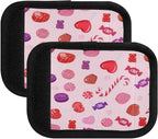 2 Pack Valentines Candy Luggage Handle Wrap, Detachable Luggage Tag, Neoprene Suitcase Wrap with Comfort Grip & Bright Identifier for Suitcase, Travel Bag, Sports Bag