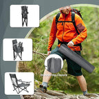 HaSteeL Folding Beach Chair Set of 2, Foldable Grey Camping Chairs for Outside, Low Beach Chair Portable for Adults Fishing, Picnic, Outdoor BBQ, Travel, Sports, Cup Holder & Storage Bag