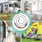 Magnetic Travel Clothesline for Cruise Ship - Retractable Clothesline Cruise Essentials Approved 2026 Stretches to 10ft with Magnetic Hooks,Positioning Beads&12 Anti Slip Clips for RV Camping Ship