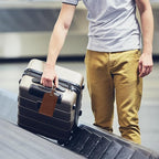 Travelambo Luggage Tags for Suitcases PU Leather Travel Tags Bag Tags Privacy Protection Travel Essentials