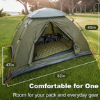 Camping Tent, 1/2 Person Tent, Lightweight Waterproof Backpacking Tent, 5-Minute Setup Outdoor Tent with Carry Bag, Ideal for Camping Hiking