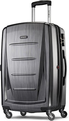 Samsonite Winfield 2 Hardside Expandable Luggage with Spinner Wheels, Charcoal, Checked-Medium 24-Inch