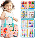 Teefrye Toddler Busy Board Montessori Toys for Toddlers 1-3 Year Old Educational Activity Book Board Sensory Travel Toys Ages 2-4 Preschool Learning Fine Motor Skills Toy Quiet Book Gift for Kids