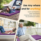 CYMULA Camping Cot Mattress 2in Memory Foam Sleeping Pad,Soft Warm Non-Slip Camping Mattress Topper with Retaining for Adults,Portable Roll up Pad for Travel（only Mattress）