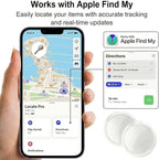2 Pack GPS Tracker for Vehicles with Magnetic Case Work with Apple Find My(iOS Only) Waterproof Global Real-Time Location Tracking Hidden Car Device Bluetooth Finder No Fee or Subscription Required