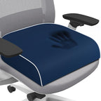 SweetSlubr Seat Cushion for Tailbone Pain Relief, Office Chair Cushion, Memory Foam Large Chair Cushion with Non-Slip Cover for Soft Support at Office Chair, Car Seat, Airplane Dark Blue/Large