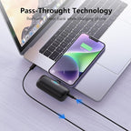 [2-Pack]Mini Portable Charger for iPhone,Upgraded 5000mAh PD Fast Charging Battery Pack,LCD Display Cute Power Bank Portable Phone Charger for iPhone 14/14 Pro Max/13/13 Pro/12 Pro/11/XS/XR/X/8/7