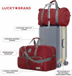 Lucky Travel Duffel Bags 65L, Gym Bag, Travel Bag & Large Duffle Bag for Men, Foldable Overnight Weekender Bags for Women & Men with Adjustable Shoulder Strap, Winery