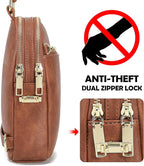 INICAT RFID Blocking Sling Bag, Anti Theft Crossbody Bag for Women, Travel Fanny Pack Style Purse, Vegan Leather