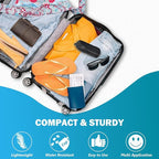 3 in 1 Airplane Footrest Foot Hammock with Luggage Cup Holder & Suitcase Strap to Relax Your Feet and Free Hands, Travel Essentials, Black