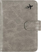 Passport Holder Cover Wallet RFID Blocking Leather Card Case Travel Accessories for Women Men (#Grey)