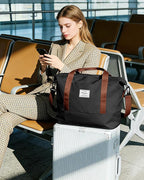 Travel Duffel Bag, Sports Tote Gym Bag, Shoulder Weekender Overnight Bag for Women