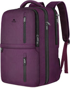 MATEIN Large 45L Travel Backpack for Women, Airline Approved Carry on Backpack with Shoe Compartment, Water Resistant Luggage College Overnight Weekender Travel Bag Fit 18" Laptop, Purple