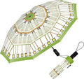 RainCaper Frank Lloyd Wright Windproof Auto Open Close 43” Coverage Folding Travel Umbrella with Matching Sleeve