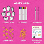 Skillmatics Aqua Puffs – 3D Art Kit, Girl Power, Mess-Free Paint by Number Craft for Kids, DIY Color & Inflate Activity, Travel Toys & Creative Gifts for Girls Ages 4, 5, 6, 7, 8, 9, 10