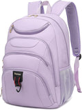 Boavan Laptop Backpack for women, 15.6inch Laptop Bag with USB Port, Waterproof Travel Work Backpack Purse, Anti-Theft Teacher Nurse Doctor Casual Bookbags Office Business backpack，Purple
