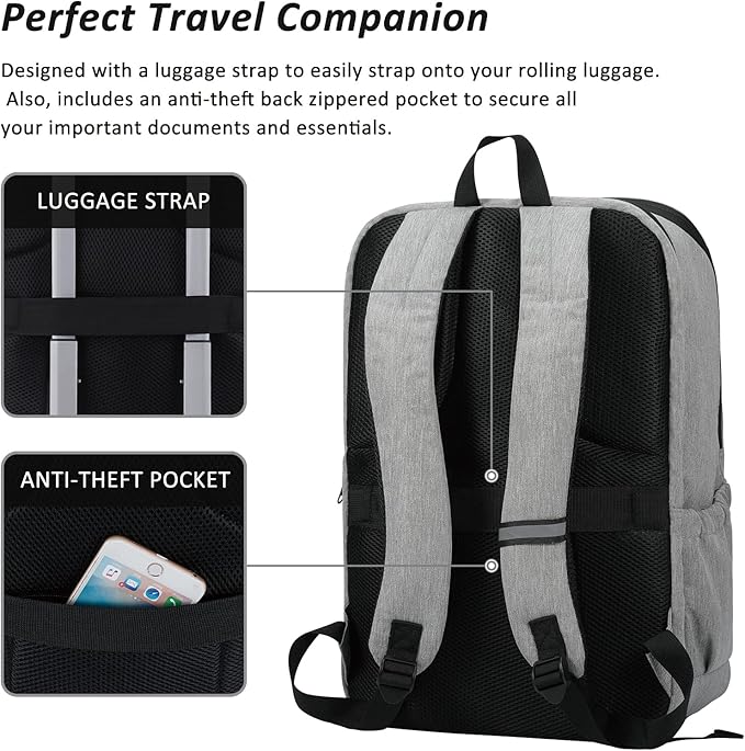 MAXTOP Deep Storage Laptop Backpack Business Anti-theft Backpacks[Water Resistant] College School Computer Bookbag Fits 17 Inch Laptop