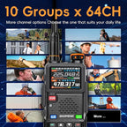 Ham Radio BAOFENG Radio 5RH PRO GPS APRS 10W High Power(4PCS Batteries, 8 Antennas) Walkie Talkies Long Range, Air Band, NOAA Emergency Weather Alarm for Survival Gear Hunting Camping 2 Pack Full Kit