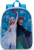 Disney Frozen Backpack for Kids - Cute & Durable Kids Backpack for Girls with Padded Straps & Zip Compartment - Ideal Toddler Bookbag for School & Travel - 15”