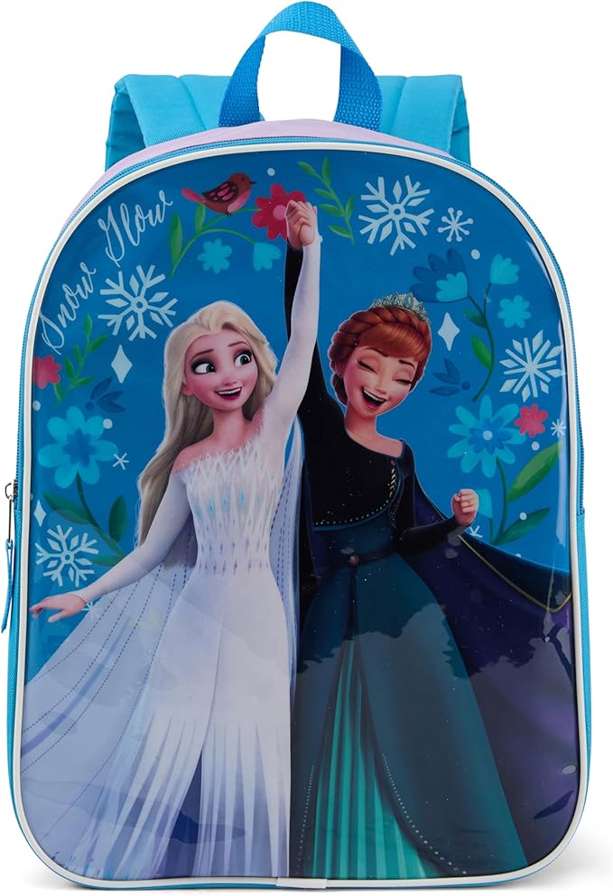 Disney Frozen Backpack for Kids - Cute & Durable Kids Backpack for Girls with Padded Straps & Zip Compartment - Ideal Toddler Bookbag for School & Travel - 15”