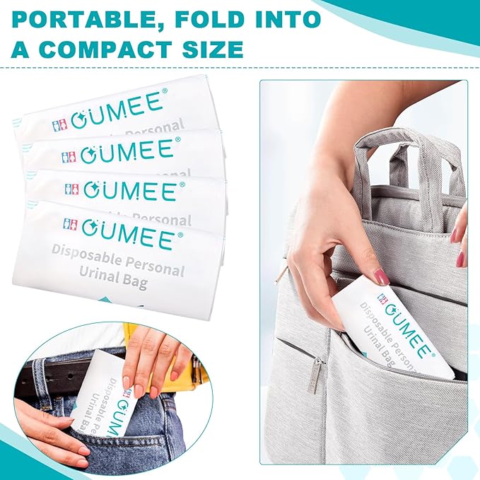 OUMEE 800ML Emergency Disposable Urinal Bags, 8/12/20/23/28 Pcs Camping Pee Bags Unisex Urine Bag Vomit Bag for Travel Traffic Jam Portable Toilet Bag for Men Women