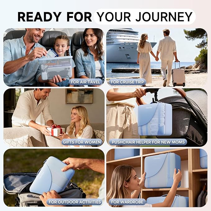 11 Set Packing Cubes for Travel, Gifts for Women Mom,Anti-Tearing Suitcase Organizer,OlarHike Vacation Essentials & Accessories for Cruise Ship