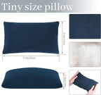 Marrywindix Tiny Pillow 2 Pack Small Pillow 9.5 x 5.5 in Travel Pillows Soft Pet Pillows for Camping Travel Sleeping Bed Sofa Neck Knee Wrist Support(Black)