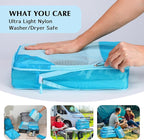 PFEYRPK Lightweight Compression Packing Cubes for Suitcases, Compressible Expandable Travel Packing Organizer with Clear Toiletries and Backpack Bag, Travel Essentials for Carry on Luggage 7 Set