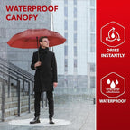 Repel Windproof Travel Umbrella - Compact & Withstands Winds up to 100MPH , Strongest Premium Auto Folding Umbrella for Rain and Sun - Durable, Light & Portable for Women & Men , Fits Backpack & Cars