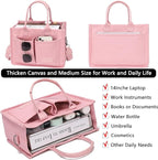 ZHMO Canvas Tote Bag for Women,Women's Bags Crossbody Bags Work Laptop Tote Bag Large Handbags Purse for Travel Nurse Teacher