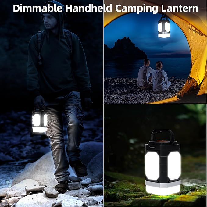 Sinvitron Camping Lantern Rechargeable–30,000mAh Portable Camping Lights, QC3.0 Fast Charging,1000 Lumens,350H Runtime,IPX5 Waterproof Emergency Light for Hurricanes,Power Outages,Camping