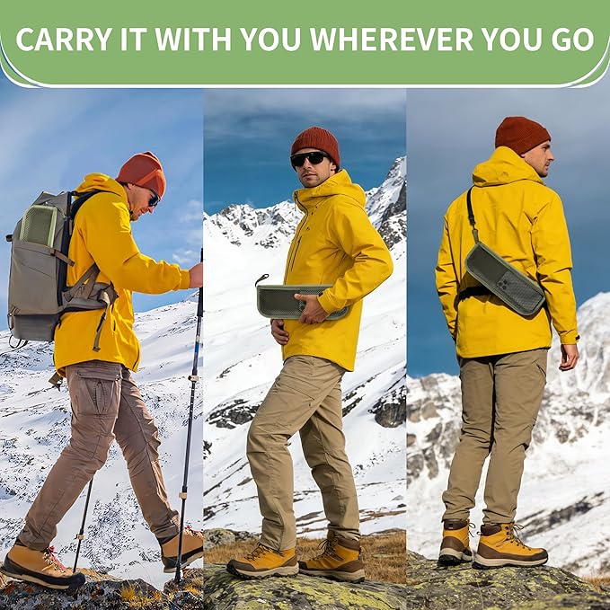 Folding Portable Camping Stool, Lightweight 1.4lbs with Carry Strap, Foldable Backpack Stool for Travel, Hiking, Picnic, Outdoor Events(Green)