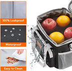Lifewit Medium Lunch Bag, Insulated Lunch Box, Soft Cooler Cooling Tote for Adult Men Women, Gray and Black 12-Can (9L)