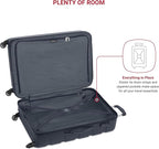 SwissGear 7366 Signature Hardside Expandable Luggage with Spinner Wheels, TSA Lock, Navy, Checked-Large 27-Inch