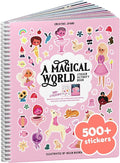 A Magical World 500+ Sticker Book for Girls by Cupkin Toddler Airplane Activity Coloring + Sticker Book, Road Trip Essentials, 12 Coloring Pages + Scenes for Ages 2–8 Years