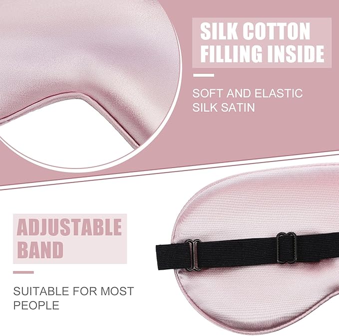 20 Pieces Silk Sleep Mask Eye Mask with Adjustable Strap Sleeping Cover Eye Cover Blindfold for Women Men Sleeping Travel(Multicolored)