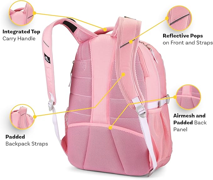 High Sierra Swerve Daypack, Pink Marble - Bubblegum Pink, One Size