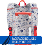 Nautica Kids Luggage - 18" Airline Approved Rolling Hardside Upright Carry-on Suitcase Set with Wheels (Pirate Ahoy | 5pc School Set)