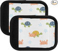 Crab Turtle White Luggage Handle Wrap for Suitcase Luggage Tags Handle Covers Identifiers Soft Decorations Travel Accessories 2 Pack