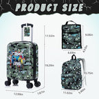 Rosamo Kid’s Luggage Set 6 Piece Suitcase Set 16" Hardside Luggage with Spinner Wheels Girls Boys Carry on Luggage Travel Rolling Luggage Airline Approved (Joystick)