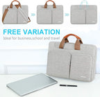 Lacdo 360° Protective Laptop Shoulder Bag, 16 inch Computer Bag for 16 inch MacBook Pro M5 Pro/Max A3428 A3429 (2026), M4/M3/M2/M1 Pro Max A3403 A3186 A2991 A2780 A2485 2024-2019 Messenger Bag, Gray
