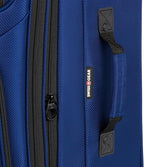 SWISSGEAR Sion Softside Expandable Spinner Luggage Durable Lightweight Travel Suitcase, Blue, Checked-Large 29-Inch