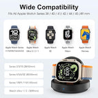 2026 Upgraded for Apple Watch Charger Magnetic Fast Charging Dock,Portable Wireless Charging Stand Compatible with iWatch Series Ultra/SE/11/10/9/8/7/6/5/4/3/2 Support Nightstand Mode-Black