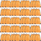 Grneric 60 Pieces Drawstring Backpack Bulk Cinch Sackpack Ployster Drawstring Bags for Gym Party Trip(Orange)