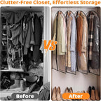 12 Pack Garment Bags 60 * 100cm, 40in Full Clear Garment Covers, Suit Storage Bags, Dress Organizer Bags Used To Protect Shirts, Winter Coats, Jackets