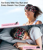 MUSICOZY Sleep Headphones Bluetooth 5.4 Headband, Wireless Earphones Music Sleep Earbuds Sleeping Eye Mask with HD Stereo Speakers for Workout Running Travel Yoga, Ideal Gifts (Black Red Lip)
