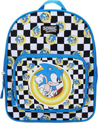 Bioworld Sonic the Hedgehog Kids' 3-Piece Travel Set With Luggage, Backpack, and Neck Pillow