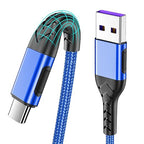 Durcord USB C Cable, Upgarded 2Pack 1ft Fast Charging USB Type C Charging Cord Cable, Type C Charger Premium Nylon Braided USB Cable Compatible with iPhone 15 Pro/Plus/Max/Android/Phone/Pad-Blue