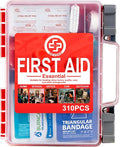 Gevoke Professional First Aid Kit - 310 Piece HardCase Medical Kit for Home, Car, Camping, Travel, Hiking, Truck, Office, Sports, Vehicle & Outdoor Emergencies
