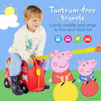 Trunki x Peppa Pig Ride-On Suitcase - Carry-on Approved Luggage, 18L Travel Bag, Kids Suitcases on Wheels for Girls and Boys, Lightweight Cabin Hand Luggage with Tow Strap